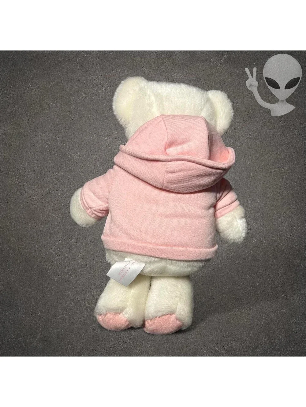 Ralph Lauren The Romance Bear Plush White Teddy Pink Big Pony Hoodie 14